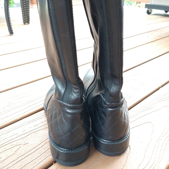 AQUATALIA black leather riding boots 9.5